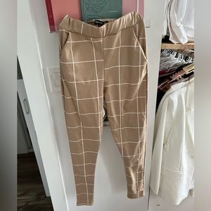 Checkered work pants